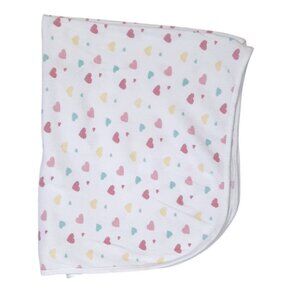 Parents Choice Hearts Thermal Waffle Weave Security Lovey Blanket 24" X 28"